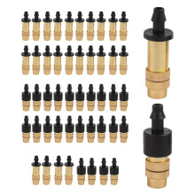 50PCS Adjustable Sprayer Brass Misting Nozzle Atomizing Sprinkler for Drip Garden Watering Irrigation Spray