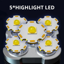 2X Super Heldere Zaklamp Ultra Krachtige LED-Zaklamp Oplaadbaar Zijlicht 5LED Buitenzaklamp voor Kamperen