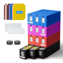 Organisateur de cartes à collectionner, Lot de 12 boîtes, Capacité 12000 cartes, Violet