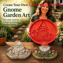 (Santa Claus)Garden Stepping Stone Mold With Butterfly Bee Pumpkin Design For Projects Craft
