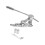 (Silver)Componente Modifica Chitarra Lega Zinco Jazz Tremolo Bridge per Musicisti 1