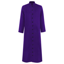 (Purple,M)European Fantasy Priest Cosplay Attire With Long Robe For Performances Stage