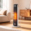 Homcom HOMCOM Portable Space Heater with Realistic Flame Effect, 2000W Ceramic 3