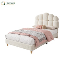 HOMAIRE 3ft Boucle Bed Frame Cream White