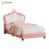 HOMAIRE 3ft PU Upholstered Platform Bed Pink White 1