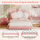 HOMAIRE 4ft6 Pink White PU Upholstered Bed Frame 2