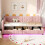 HOMAIRE Pink Boucle Side Storage Bed 3ft 5