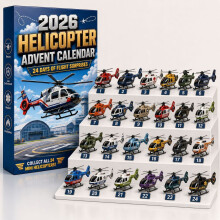(Helicopter)Aircraft Advent Calendar With 24 Aviation Pieces For Holiday Decor And Ideas Gift
