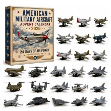 (Military Plane)Aircraft Advent Calendar With 24 Aviation Pieces For Holiday Decor And Ideas Gift