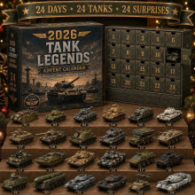 (Tank Base)Aircraft Advent Calendar With 24 Aviation Pieces For Holiday Decor And Ideas Gift