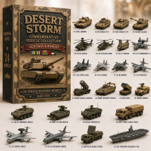 (Desert Tank)Aircraft Advent Calendar With 24 Aviation Pieces For Holiday Decor And Ideas Gift
