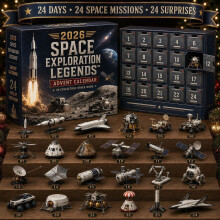 (Satellite Rocket)Aircraft Advent Calendar With 24 Aviation Pieces For Holiday Decor And Ideas Gift