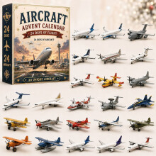 (Takeoff Plane)Aircraft Advent Calendar With 24 Aviation Pieces For Holiday Decor And Ideas Gift
