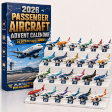 (Aircraft Models)Aircraft Advent Calendar With 24 Aviation Pieces For Holiday Decor And Ideas Gift