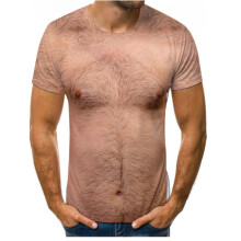 (F1472,2XL)Spoof Muscle Man 3d Digital Print T Shirt With Moisture Wicking Features For Teen Athleisure