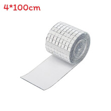 (Silver)Carrelage miroir mosaïque en verre élégant 4 x 100 cm auto-adhésif décoration murale pour usage résidentiel et commercial