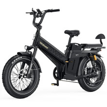(Black) Electric Bike 52V 60AH 1000W(Peak 2000W) Motor Recommended Top Speed 25KM/H 20inch Tire 320KM Max Mileage 160KG Max Load Electric Bicycle
