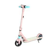 (Pink) Electric Scooter For Kids 24V 2.5Ah 130W Top Speed 14KM/H Motor Front 6.5 Rear 5.5 Inch Electric Scooter 5-8KM Mileage Max Load 70Kg