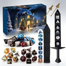 (Style A)Dungeons And Dragons Advent Calendar Blind Box Countdown With Random Polyhedral Dice For Fans And Enthusiasts