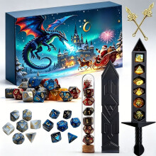 (Style D )Dungeons And Dragons Advent Calendar Blind Box Countdown With Random Polyhedral Dice For Fans And Enthusiasts