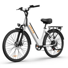 (White) Electric Bike 36V 13AH 250W Motor Recommended Top Speed 25KM/H 26inch Tire 80KM Max Mileage 120KG Max Load Electric Bicycle