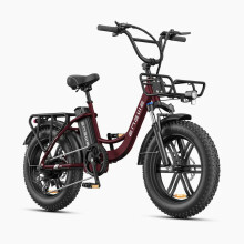 (Red) BOOST Electric Bike 48V 13AH 250W Motor Recommended Top Speed 25KM/H 20inch 126KM Max Mileage 150KG Max Load Electric Bicycle