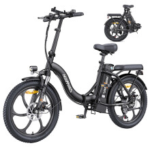 (Black) Electric Bike 36V 13AH 250W Motor Recommended Top Speed 25KM/H 20inch Tire 80-100KM Max Mileage 120KG Max Load Electric Bicycle ENGWE