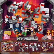 Minecraft Redstone Battle 21163 Building Blocks Set Compatible with Lego Educational Toy Battle Scene Model