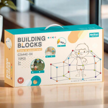 (98pcs) DIY Castle Pipe Building Blocks Gift Box Set Educational Construction Toy for Kids 4-6 Years Old