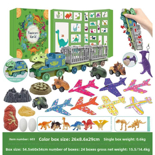 (Style C)Dinosaur Surprise Advent Calendar Blind Box Countdown For Educational And Use Entertainment
