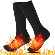 (Black )Heated Socks With Charge Heating For Cold Weather Outdoor Activities Home Use
