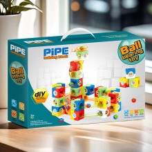 (98pcs) Cube Gravity Track Ball Building Blocks Gift Box Set - Early Learning Educational Toy for Toddlers, Maze Puzzle Stacking Kit