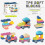 (B2 Variable Traffic 77pcs) Large Soft Building Blocks Gift Box for 0-3 Years Toddler Early Learning Toy Set 4