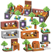 (B168-704-3 my magnetic world) Magnetic World Hell Portal Magnetic Building Blocks Educational Puzzle Toy Creative DIY Cube Set for Kids Multicolor