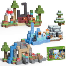 (B198-001 sword building block) 2CM Ice Snow Castle Building Blocks Set Cave Village Travel Architecture Bricks STEM Toy for Kids