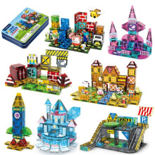 (B188-006 Mine Cave) Magnetic Tiles for Kids Educational Building Blocks Geometric Magnet Toy Set for Boys Girls