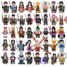 (Season 1+2+3 - 24pcs) Demon Slayer Nichirin Sword Building Blocks Toy,  Yoriichi Minifigure Weapon Accessory, Mugen Train New Assembly Model
