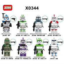 (XH1968, Minifigure height is about 4.5cm) Xinhong X0344 Military Movie Series Soldier Building Block Figure Kids Educational Toy Bag Set Boy Gift