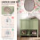Homcom HOMCOM Under Sink Bathroom Cabinet with 2 Doors, Open Shelf, Green 4