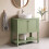 Homcom HOMCOM Under Sink Bathroom Cabinet with 2 Doors, Open Shelf, Green 9