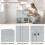Homcom HOMCOM Under Sink Bathroom Cabinet with 2 Doors, Open Shelf, Light Blue 6