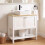 Homcom HOMCOM Under Sink Bathroom Cabinet with 2 Doors, Open Shelf, White 1