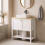 Homcom HOMCOM Under Sink Bathroom Cabinet with 2 Doors, Open Shelf, White 2