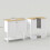Homcom HOMCOM Under Sink Bathroom Cabinet with 2 Doors, Open Shelf, White 3