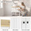 Homcom HOMCOM Under Sink Bathroom Cabinet with 2 Doors, Open Shelf, White 6