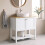 Homcom HOMCOM Under Sink Bathroom Cabinet with 2 Doors, Open Shelf, White 9