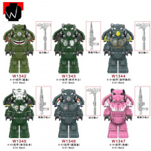 Fallout X-01 Power Armor Action Figure Building Blocks Set Bagged 6 Styles W1342-1347 Creative Collectible Model Toy