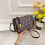 (Light brown) Retro full printed letters small square box bag 1