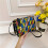 (Color) Retro full printed letters small square box bag 1