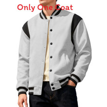 (Grey,S)American West Coast Mens Stylish Padded Jacket With Spliced Design Street Style